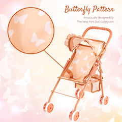 The New York Doll Collection doll stroller seatbelt keeps little dolls secure