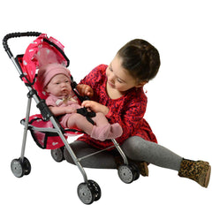 The New York Doll Collection double wheels provide stable movement on smooth floors.
