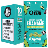 The Only Bean edamame ranch snack 0.9oz pack, protein-rich on-the-go option.