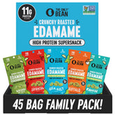 The Only Bean sea salt edamame snacks pack with protein rich crunch