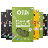 The Only Bean soy spaghetti on plate highlights a high-protein, gluten-free dinner option.