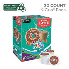 The Original Donut Shop Cinnamon Toast Crunch One Step Latte K-Cup pods brew setting 10oz