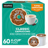 The Original Donut Shop One-Step Cappuccino packaging for easy Keurig brewing.