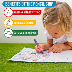 The Pencil Grip tripod grip in action with pencils and pens.