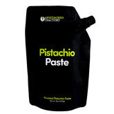 The Pistachio Factory 100% Pure Pistachio Paste bottle shows a silky texture ideal for pistachio gelato