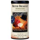The Republic of Tea British Breakfast tin with premium black tea leaves for a bold start