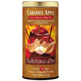 The Republic of Tea Caramel Apple Red Tea box displayed for autumn comfort