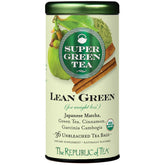 The Republic of Tea Lean Green tea bags box with a smooth caffeine boost.