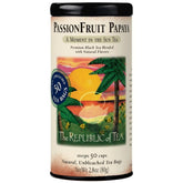 The Republic of Tea Passionfruit Papaya tea bags deliver tropical flavor in a convenient pouch.