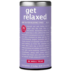 The Republic of Tea Get Relaxed No.14 tea bag close-up showing calming blend.