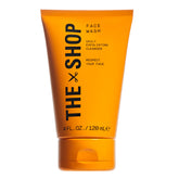 The Shop by LeBron James face wash bottle side view showing refreshing formula