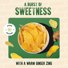 Dried ginger slices in a bowl ready to enhance salads and cooking