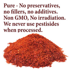 Close-up of The Spice Way Aleppo Pepper Flakes showing vibrant red color