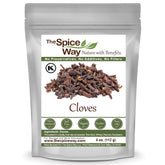 The Spice Way whole cloves in resealable bag for lasting freshness.