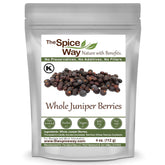 The Spice Way juniper berries in a resealable bag for cooking.