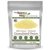 The Spice Way Onion Granules bottle for easy, robust flavor in everyday cooking.