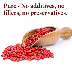 The Spice Way Pink Peppercorns ground texture signals rustic seasoning.