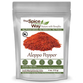 The Spice Way Premium Aleppo Pepper Ground 4 oz bottle ready to season