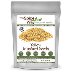 The Spice Way Yellow Mustard Seed: whole seeds perfect for pickling and flavoring sauces.