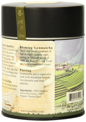 The Tao of Tea Genmaicha toasted brown rice close-up highlights nutty aroma and smooth finish.