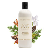 The Laundress Soft Focus bottle pours, releasing long lasting White Santal fragrance.