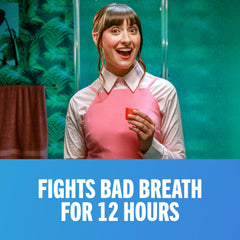 TheraBreath alcohol-free formula offers a gentle mouthwash experience.