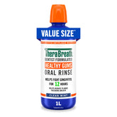 TheraBreath Healthy Gums Rinse bottle for daily gum care and fresh breath.