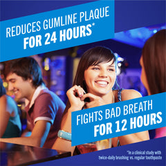 TheraBreath Healthy Gums toothpaste on toothbrush for daily brushing routine.