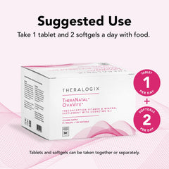 Theralogix TheraNatal OvaVite packaging emphasizing premium ingredients