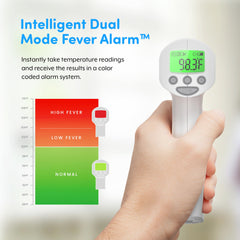 THERMOBIO infrared thermometer auto-off feature saves battery life