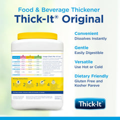 Thick-It Original iced-tea glass: flavor-neutral thickener for cold beverages.