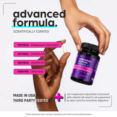 Thinbi Magnesium Glycinate capsules closeup emphasizes chelated absorption design.