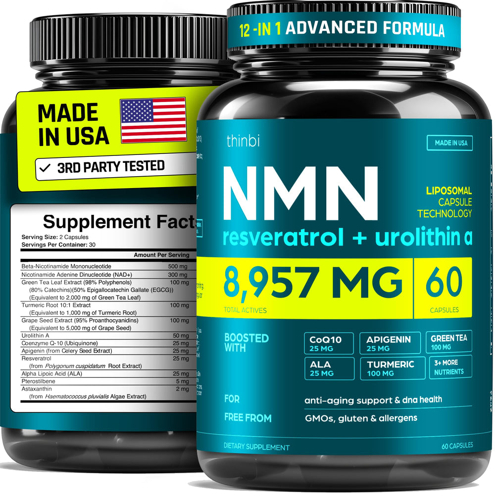 Thinbi NMN with NAD+ inside bottle for daily cellular support