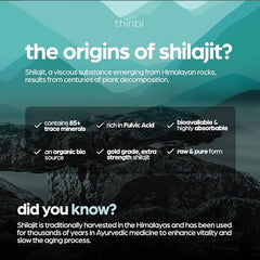 THINBI Shilajit capsules close-up view of the capsules.