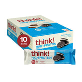 Think! Cookies and Créme protein bar packaging varies for convenient fuel on the go.