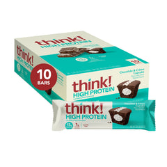 Think! Protein Bars packaging highlights a convenient on-the-go snack.