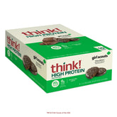 think! Protein Bars Thin Mint packaging, ideal for on-the-go energy.