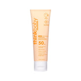 Thinkbaby sunscreen bottle front view, compact 3 oz for easy travel.