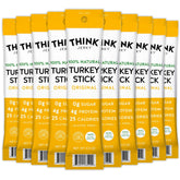 Think Jerky turkey sticks pack front displays gluten-free keto-friendly snack for on-the-go meals
