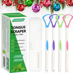 THINKPRICE tongue-scraper ergonomic-handle enhances easy grip for adults and kids.