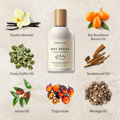 Close-up of oils in Third Layer Day Spray nourishes skin.