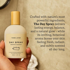 Third Layer Day Spray mist-dispense enables even coverage.