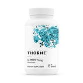 THORNE 5-MTHF bottle front showing packaging for daily use.