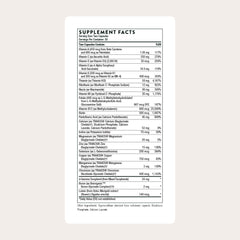 THORNE Basic Nutrients 2 Day bottle back shows label details for transparency.