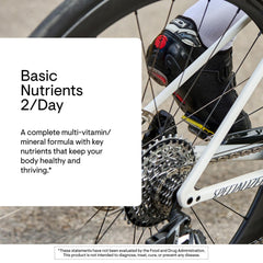 THORNE Basic Nutrients 2 Day pills closeup highlights compact capsules.