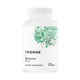 THORNE Berberine 200 mg bottle on a shelf suggesting heart, immune, and gut health support.
