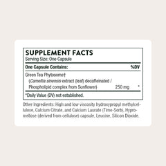 Thorne Green Tea Phytosome capsules close-up for easy daily use
