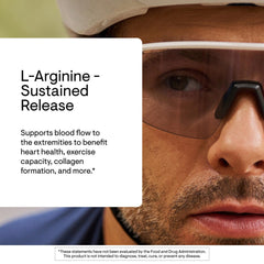 THORNE L-Arginine Sustained-Release in training scene, supporting nitric oxide production.