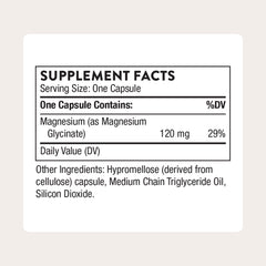 Thorne Magnesium Glycinate capsules on a clean surface for easy daily supplementation