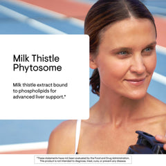 Illustration explaining THORNE Milk Thistle Phytosome phytosome technology and absorption
